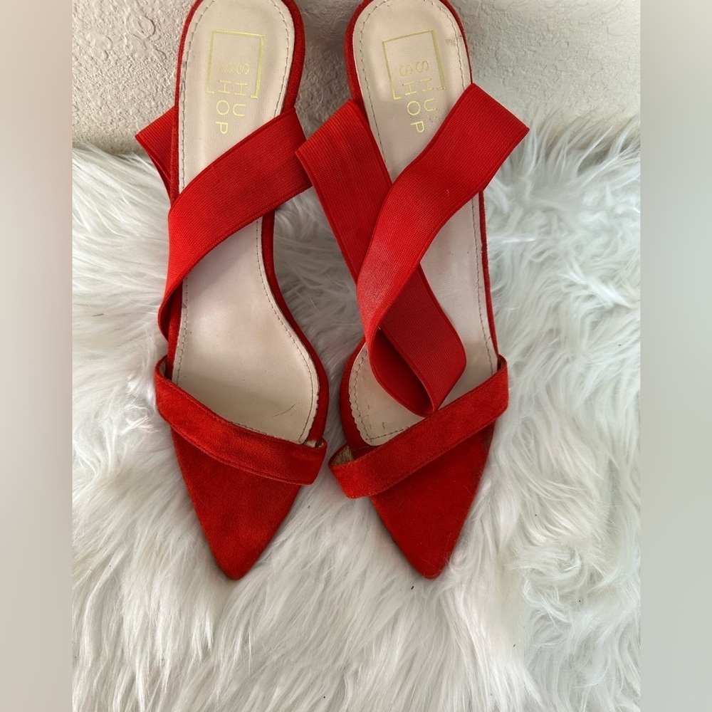 💟 ShuShop Vibrant Red Women's Heels